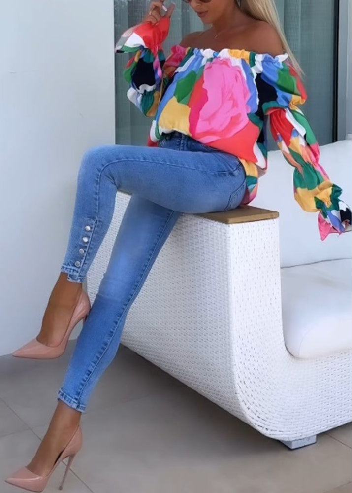 Fiona | Vibrant Off-Shoulder Blouse