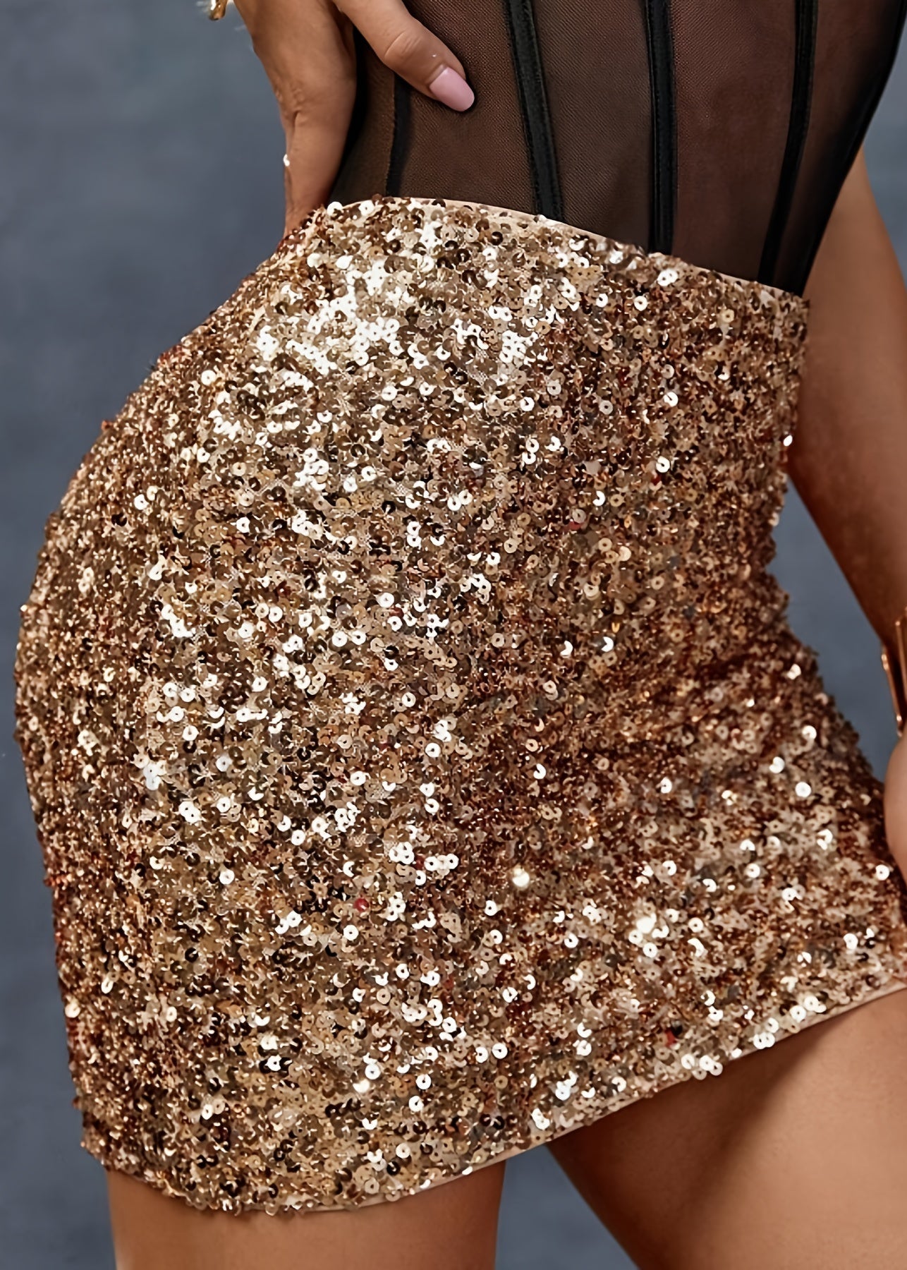 Ginny | the Ultimate Gold Sequin Mini Skirt