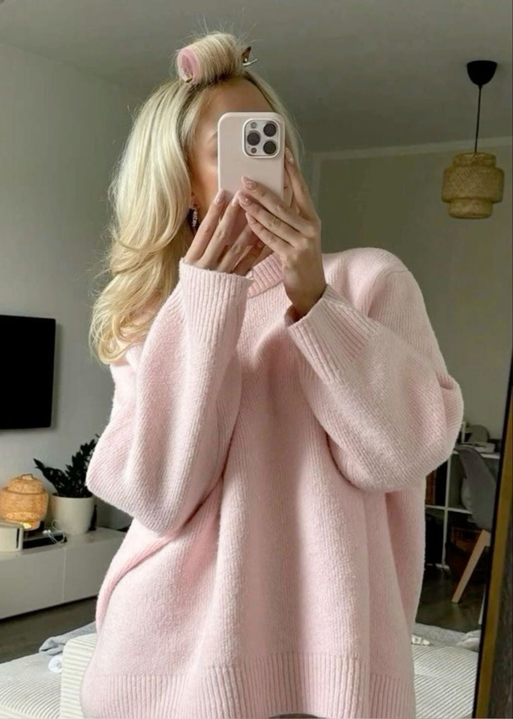 Mila | Pink Oversized Sweater