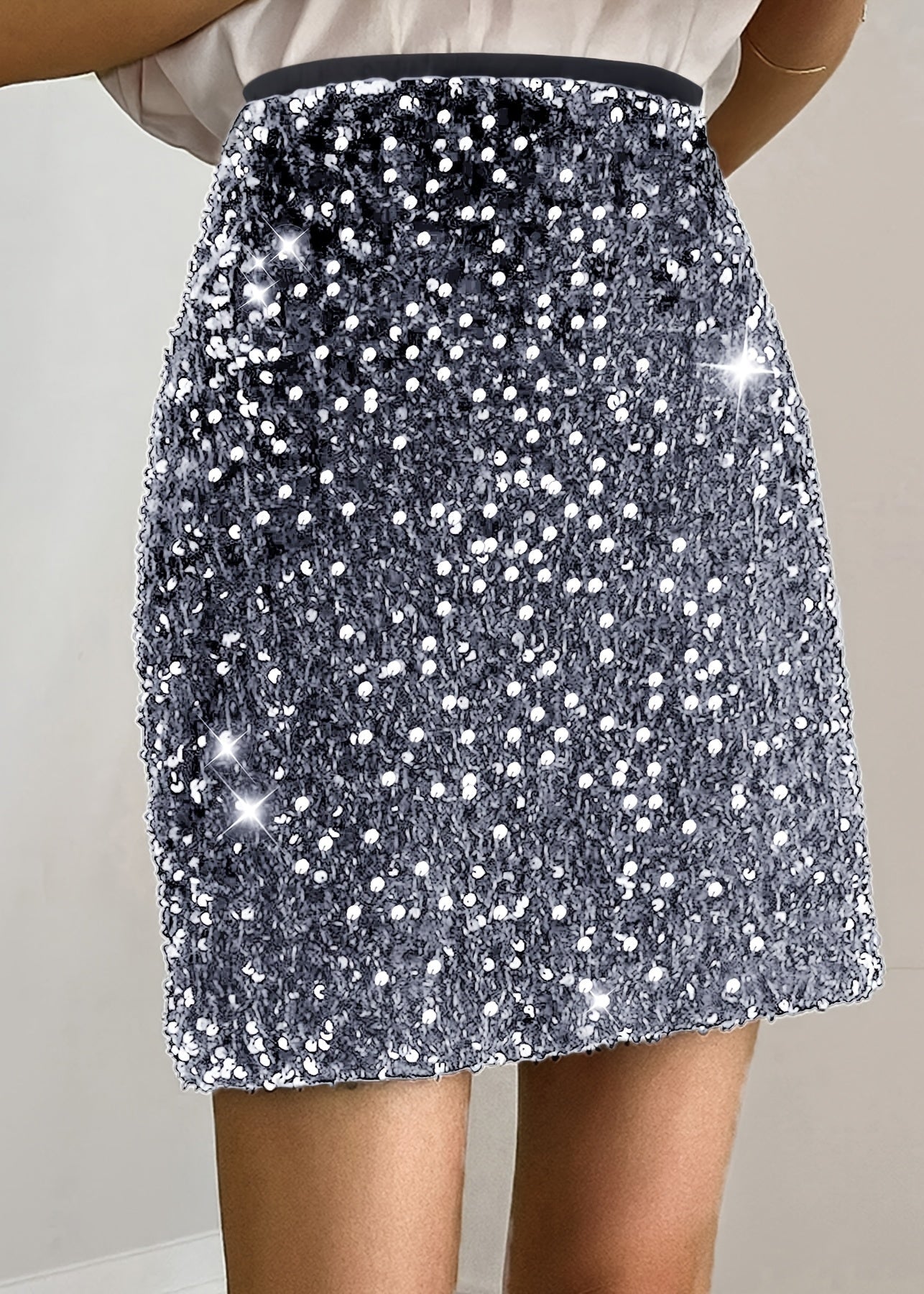 Lotus | Midnight Sparkle Sequin Mini Skirt