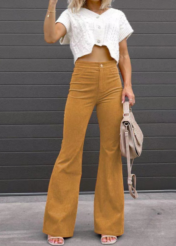 Autumn | High-Waisted Corduroy Flare Pants